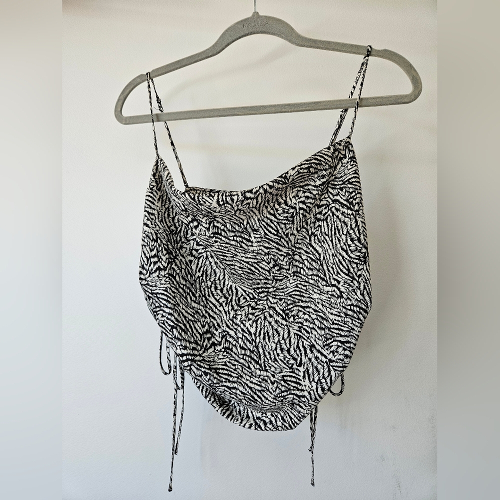 Dynamite Black and White Animal Print Camisole